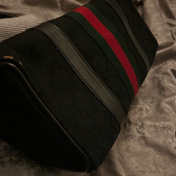 GUCCI Boston black monogram fabric canvas bag - Picture 3 of 5